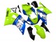Carenado Moto Yamaha YZF 600 R6 1998-2002 - Neon Verde Azul Blanco Champions