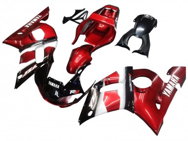 Carenado Moto Yamaha YZF 600 R6 1998-2002 - Rojo Blanco Negro Brillante