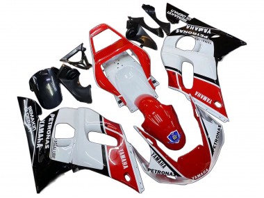 Carenado Moto Yamaha YZF 600 R6 1998-2002 - Blanco Rojo Negro Petronas Yamalube 50th