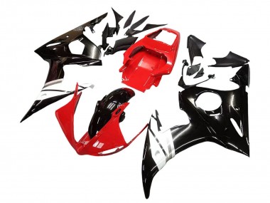 Carenado Moto Yamaha YZF R6 2003-2004 - Rojo Blanco Negro Brillante