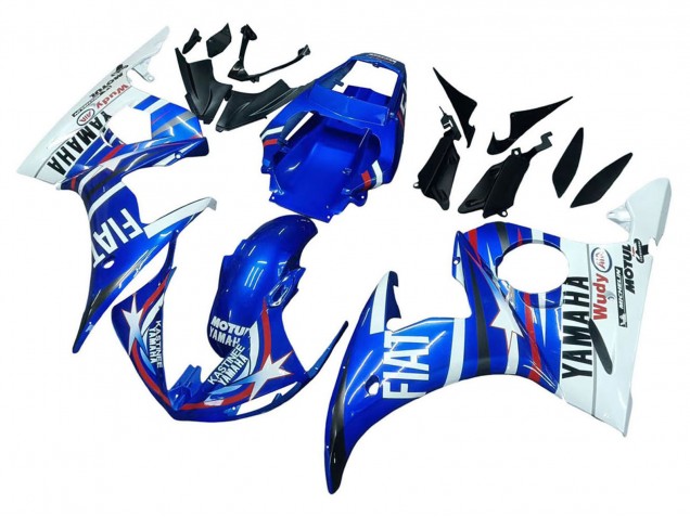 Carenado Moto Yamaha YZF R6 2003-2004 - Blanco Azul Fiat Motul Kastinee