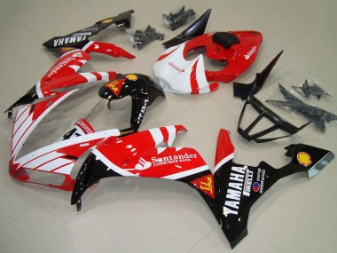 Carenado Moto Yamaha YZF R1 2004-2006 - Rojo Blanco Negro Santander