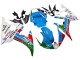 Carenado Moto Yamaha YZF R6S 2006-2009 - Blanco Azul Verde Rojo Kastinee Dunlop Motul