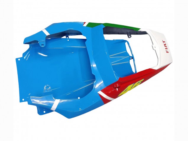 Carenado Moto Yamaha YZF R6S 2006-2009 - Blanco Azul Verde Rojo Kastinee Dunlop Motul