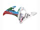 Carenado Moto Yamaha YZF R6S 2006-2009 - Blanco Azul Verde Rojo Kastinee Dunlop Motul