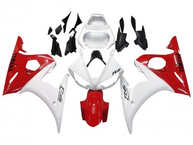 Carenado Moto Yamaha YZF R6 2003-2004 - Blanco Rojo