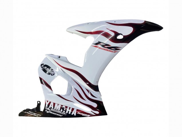 Carenado Moto Yamaha YZF R6S 2006-2009 - Blanco Dark Negro Llama