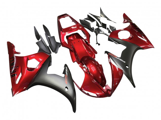 Kits Carenados Moto Yamaha YZF R6S 2006-2009 - Rojo Negro Mate