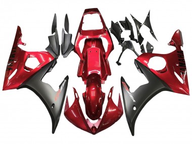 Kits Carenados Moto Yamaha YZF R6S 2006-2009 - Rojo Negro Mate