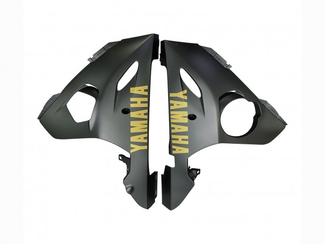 Carenado Moto Yamaha YZF R6 2003-2004 - Gris Mate Negro Mate Oro Calcomanías