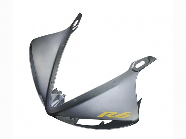 Carenado Moto Yamaha YZF R6 2003-2004 - Gris Mate Negro Mate Oro Calcomanías