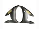 Carenado Moto Yamaha YZF R6S 2006-2009 - Negro Brillante Negro Mate Oro Calcomanías