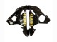 Carenado Moto Yamaha YZF R6S 2006-2009 - Negro Brillante Negro Mate Oro Calcomanías
