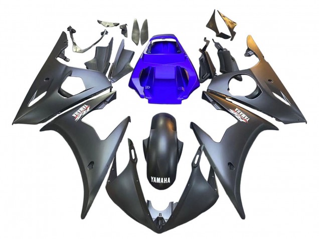 Carenado Moto Yamaha YZF R6S 2006-2009 - Azul Negro Mate