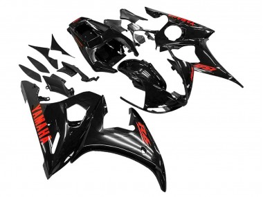 Carenado Moto Yamaha YZF R6 2003-2004 - Negro Brillante Rojo