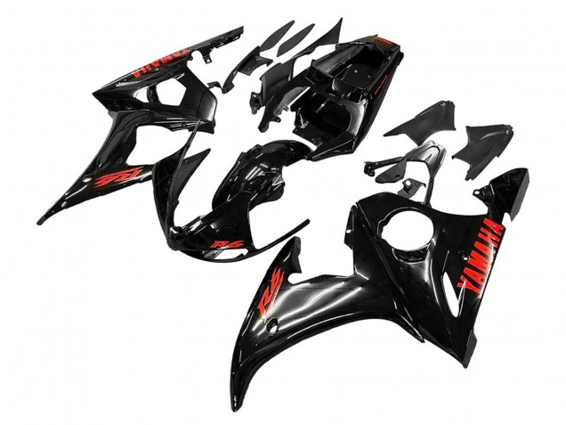 Carenado Moto Yamaha YZF R6S 2006-2009 - Negro Brillante Rojo