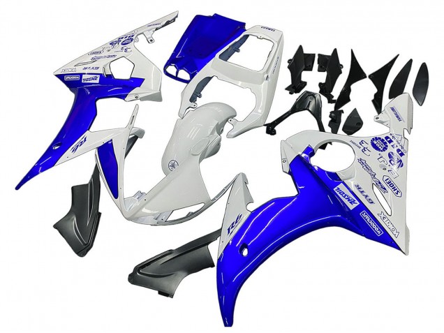 Carenado Moto Yamaha YZF R6 2003-2004 - Blanco Azul GYTR