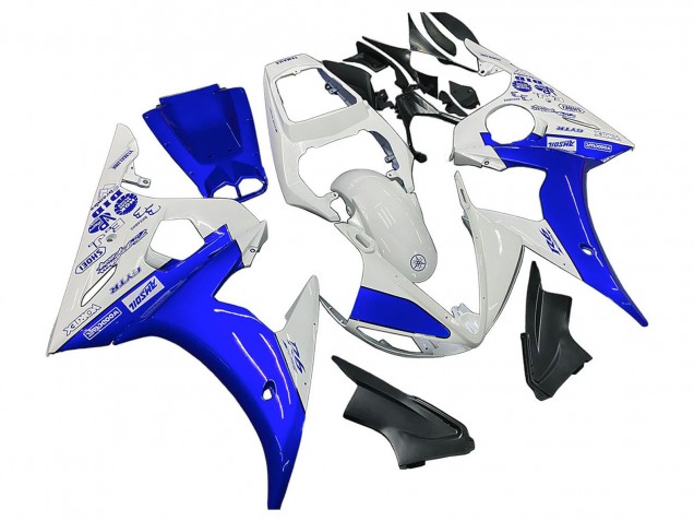 Carenado Moto Yamaha YZF R6S 2006-2009 - Blanco Azul GYTR