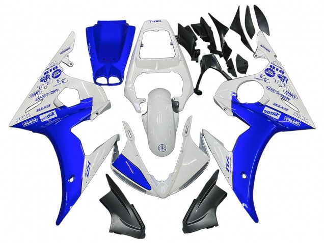 Carenado Moto Yamaha YZF R6S 2006-2009 - Blanco Azul GYTR