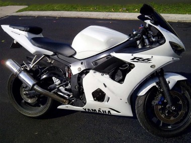 Carenado Moto Yamaha YZF R6S 2006-2009 - Blanco Negro Calcomanías