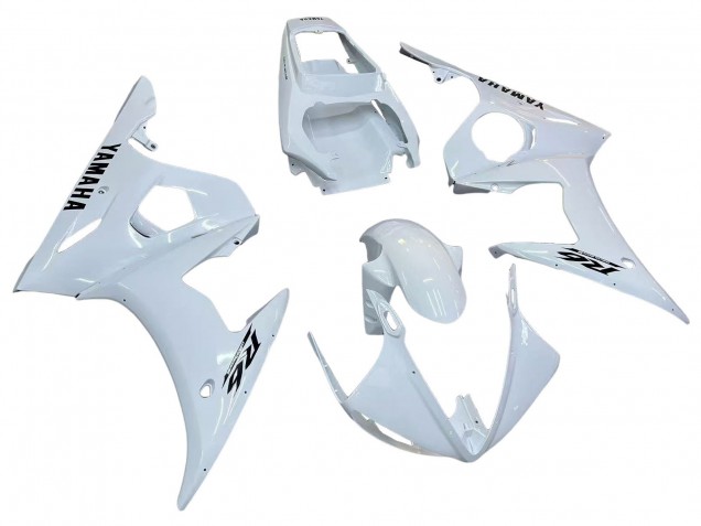 Carenado Moto Yamaha YZF R6S 2006-2009 - Blanco Negro Calcomanías