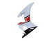 Carenado Moto Yamaha YZF R6S 2006-2009 - Blanco Rojo Negro Brillante