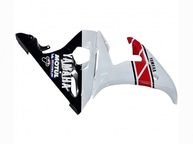 Carenado Moto Yamaha YZF R6S 2006-2009 - Blanco Rojo Negro Brillante Motul