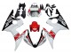 Carenado Moto Yamaha YZF R6S 2006-2009 - Blanco Rojo Negro Brillante Motul