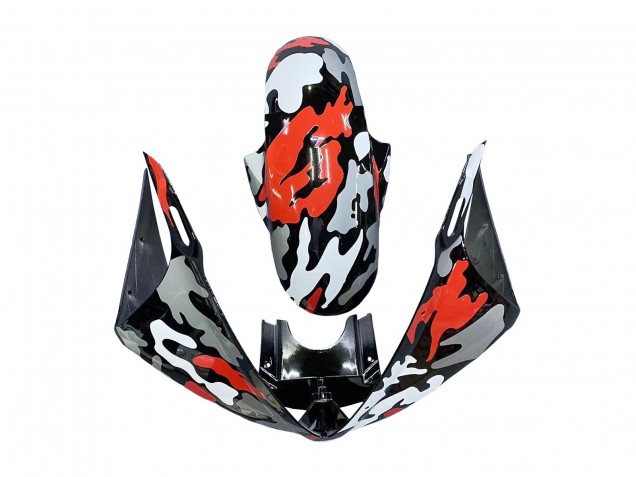 Carenado Moto Yamaha YZF R6 2003-2004 - Negro Rojo Gris Camouflage