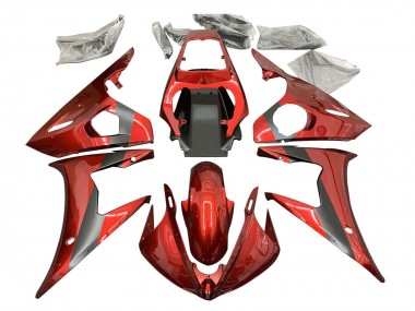 Carenados Moto Yamaha YZF R6 2003-2004 - Rojo Negro Mate
