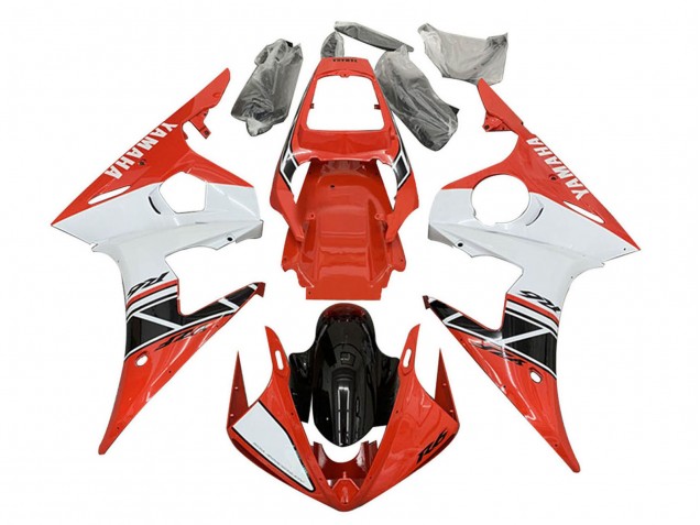 Carenado Moto Yamaha YZF R6S 2006-2009 - Rojo Blanco Negro