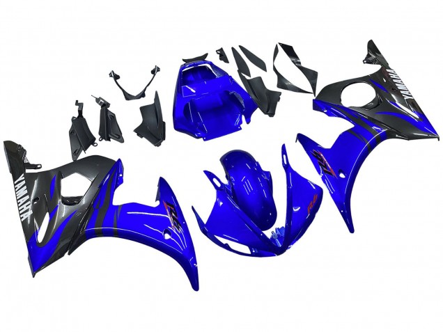 Carenado Moto Yamaha YZF 600 R6 2005 - Azul Brillante Negro