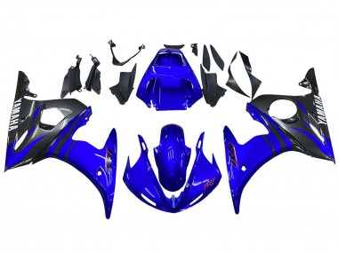 Carenado Moto Yamaha YZF 600 R6 2005 - Azul Brillante Negro