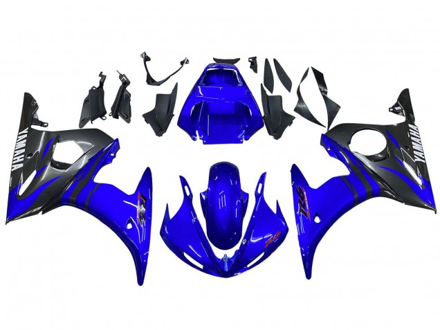 Carenado Moto Yamaha YZF 600 R6 2005 - Azul Brillante Negro