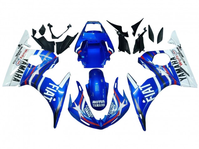 Carenado Moto Yamaha YZF 600 R6 2005 - Azul Blanco Rojo Motul Michelin Fiat