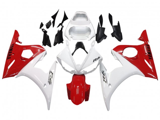 Carenado Moto Yamaha YZF 600 R6 2005 - Blanco Rojo