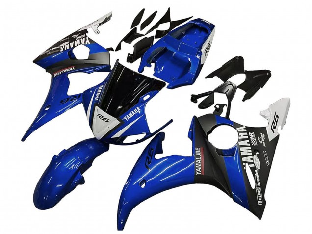 Carenado Moto Yamaha YZF 600 R6 2005 - Azul Blanco Negro Yamalube