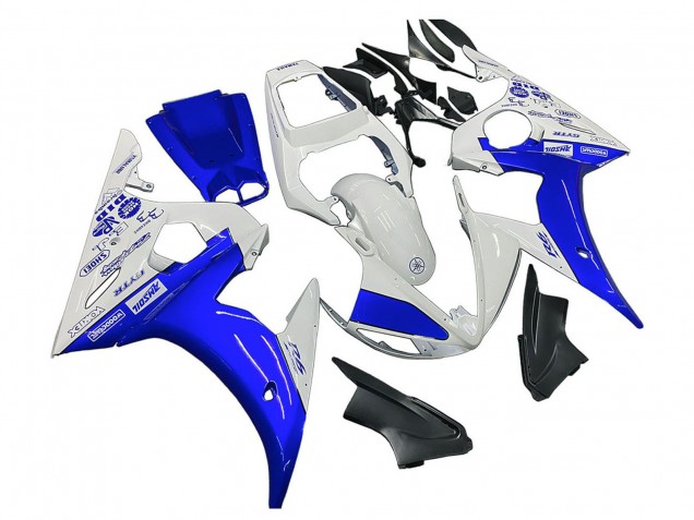 Carenado Moto Yamaha YZF 600 R6 2005 - Blanco Azul Yamalube