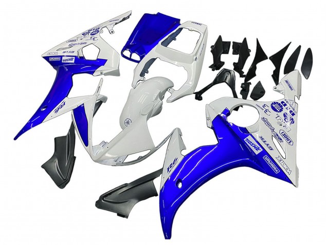 Carenado Moto Yamaha YZF 600 R6 2005 - Blanco Azul Yamalube