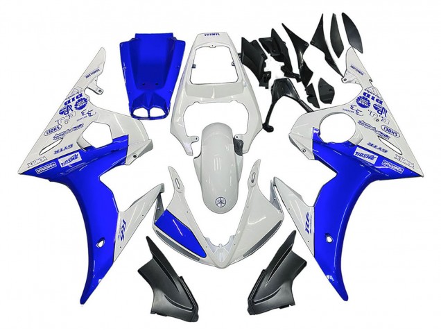 Carenado Moto Yamaha YZF 600 R6 2005 - Blanco Azul Yamalube