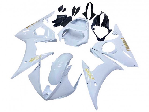 Carenado Moto Yamaha YZF 600 R6 2005 - Blanco Oro
