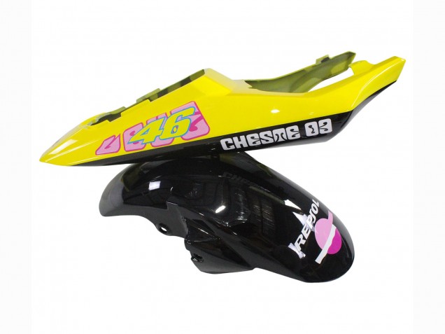 Carenado Moto Yamaha YZF 600 R6 2005 - Negro Rosa Amarillo Repsol 46