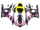 Carenado Moto Yamaha YZF 600 R6 2005 - Negro Rosa Amarillo Repsol 46