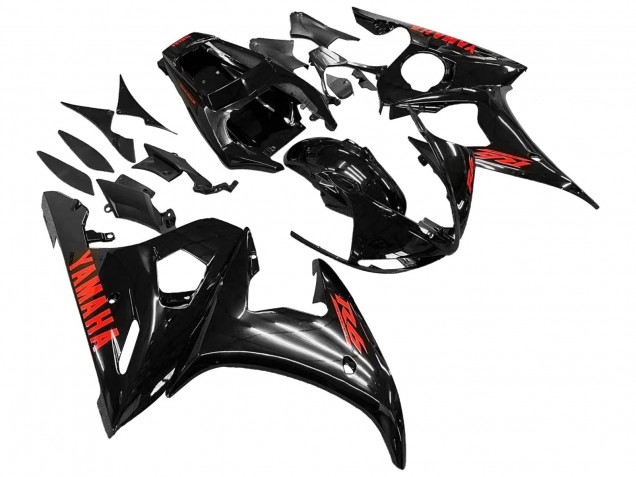 Carenado Moto Yamaha YZF 600 R6 2005 - Negro Rojo