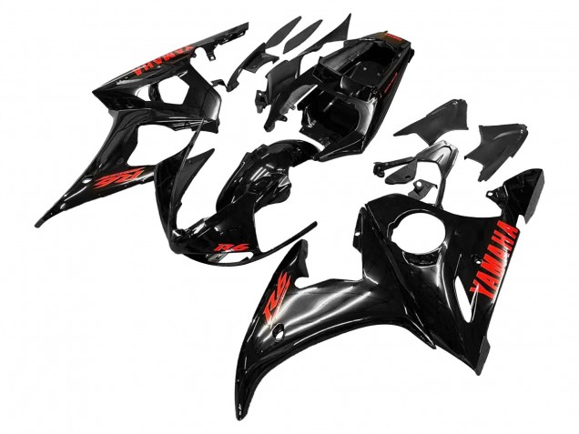 Carenado Moto Yamaha YZF 600 R6 2005 - Negro Rojo