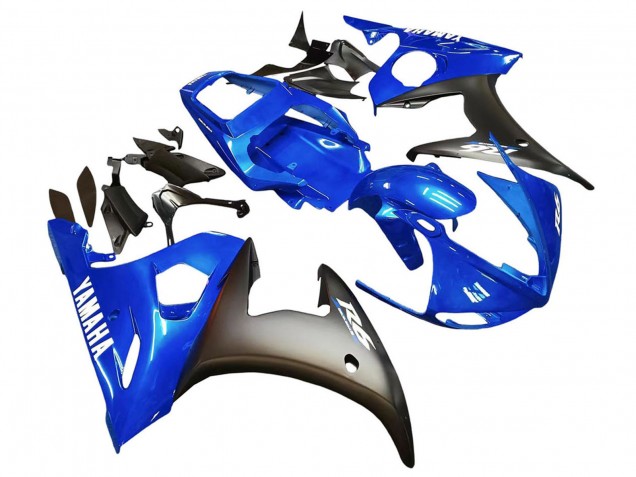 Carenado Moto Yamaha YZF 600 R6 2005 - Azul Negro Mate
