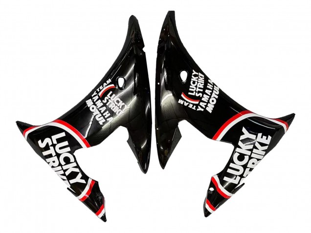 Carenado Moto Yamaha YZF 600 R6 2005 - Negro Brillante Blanco Lucky Strike Motul
