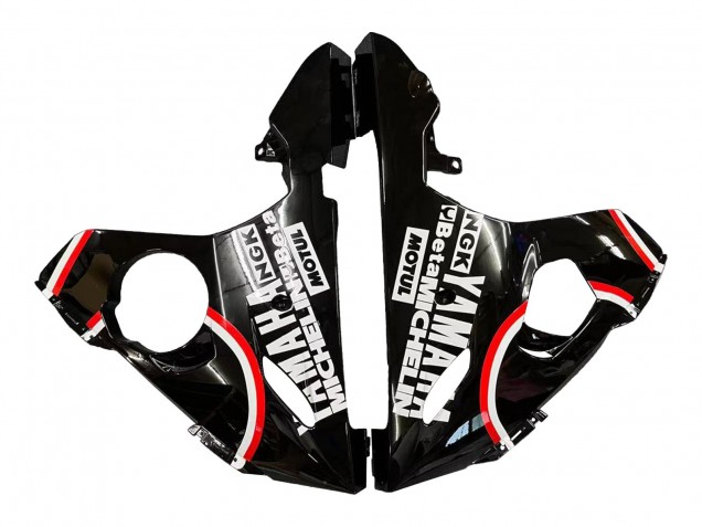 Carenado Moto Yamaha YZF 600 R6 2005 - Negro Brillante Blanco Lucky Strike Motul