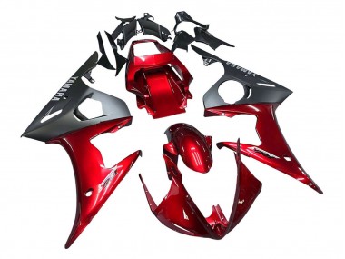 Kits Carenados Moto Yamaha YZF 600 R6 2005 - Rojo Negro Mate
