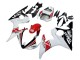 Carenado Moto Yamaha YZF 600 R6 2005 - Blanco Negro Rojo Motul